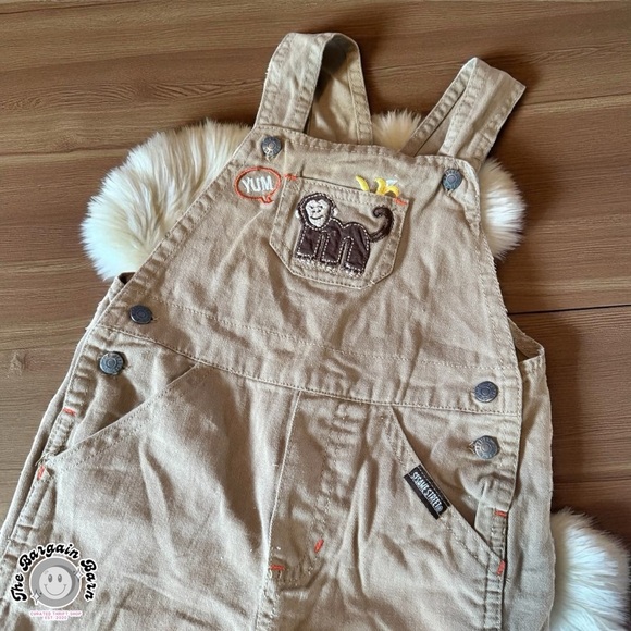 Vintage Y2K Sesame Street 2003 Monkey Embroidered Toddler Overalls (24M) - Picture 4 of 4